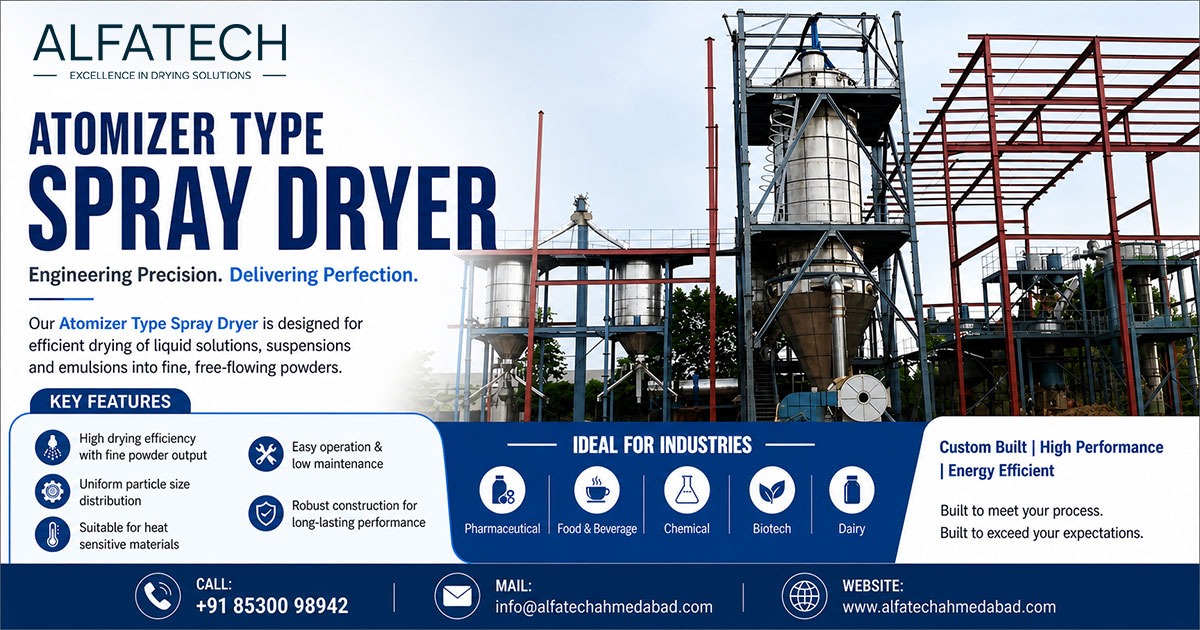 Atomizer Type Spray Dryer in Kerala