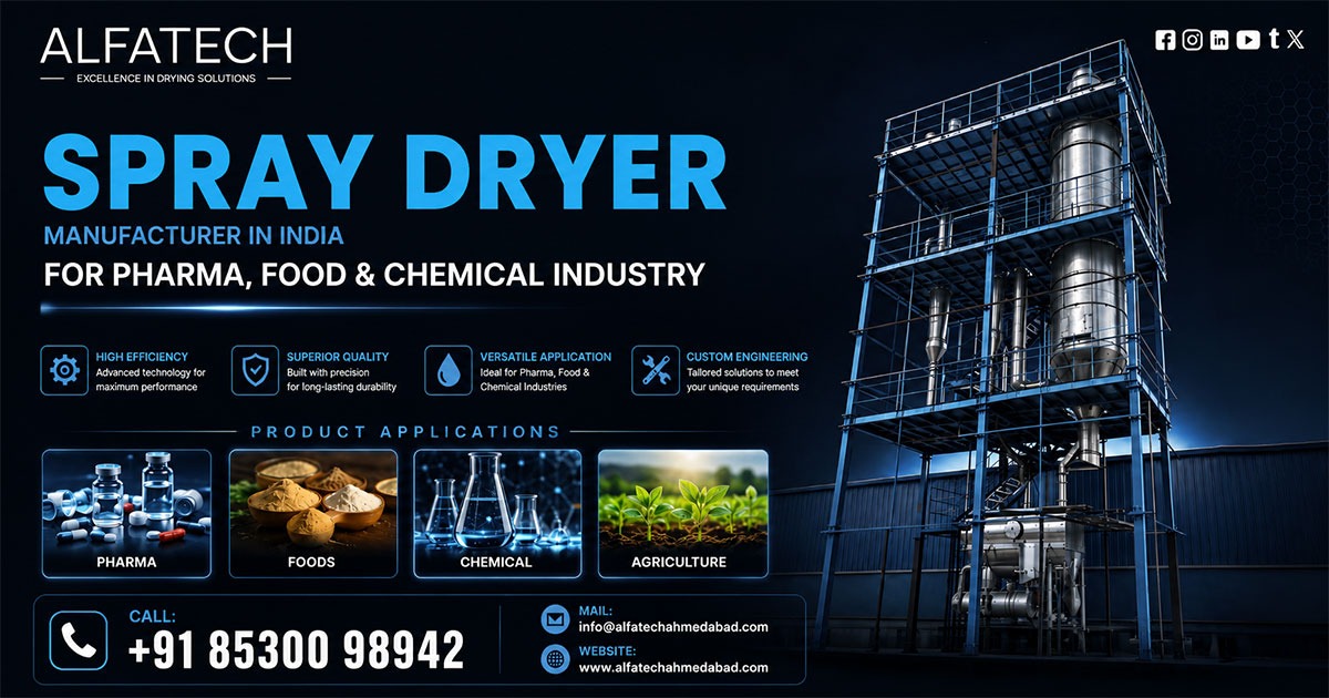 Pressure Nozzle Type Spray Dryer Manufacturer in India