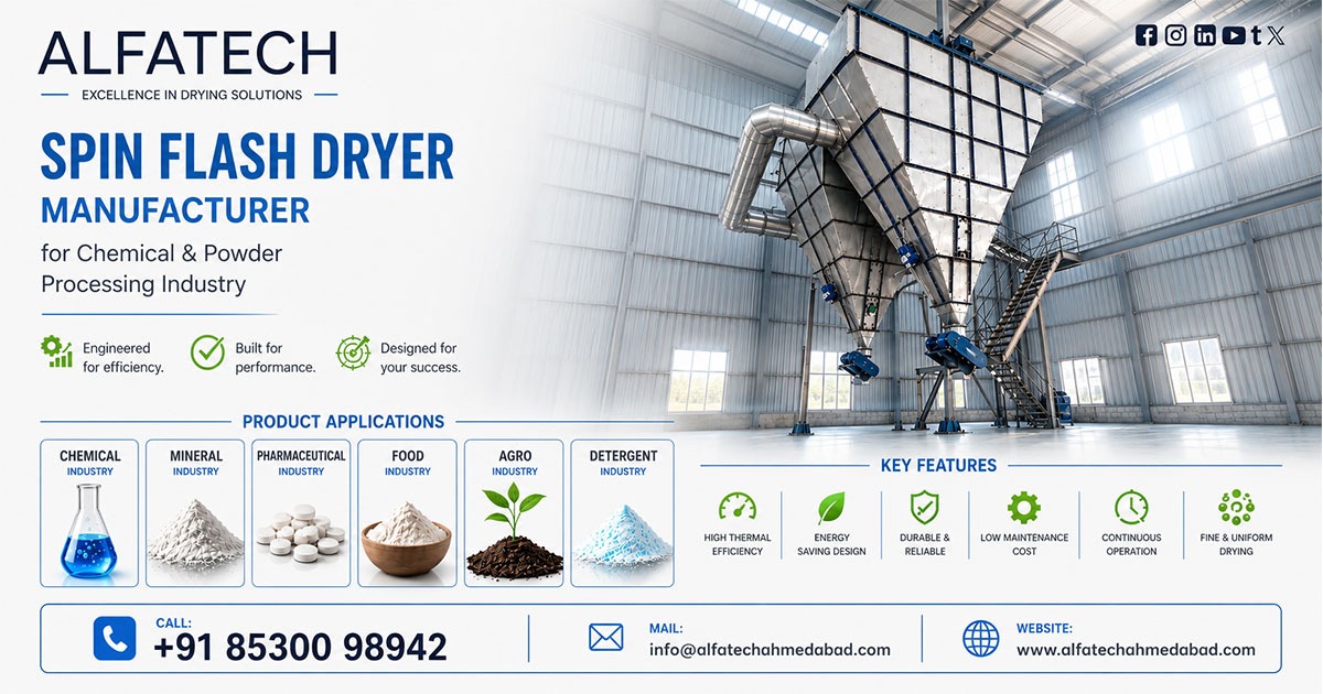 Leading Spin Flash Dryer Manufacturer and Supplier in India