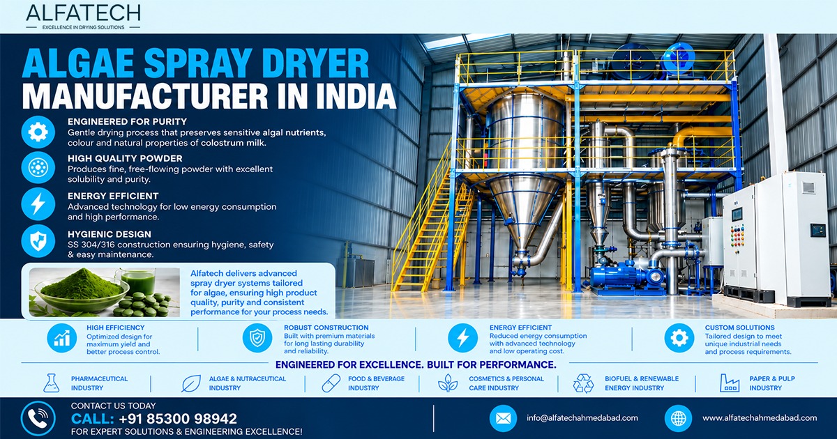 Algae Spray Dryer in India